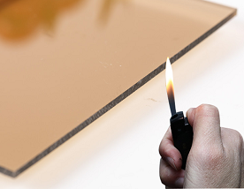 B1 flame-retardant performance of solid polycarbonate sheet.