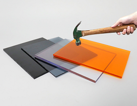 High impact resistance of solid polycarbonate sheet.