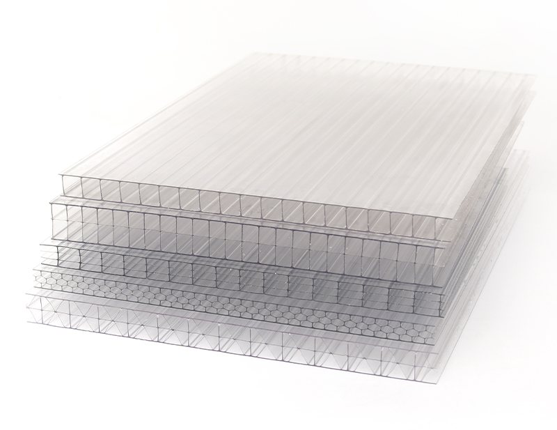 Multiwall polycarbonate sheet profile for material selection