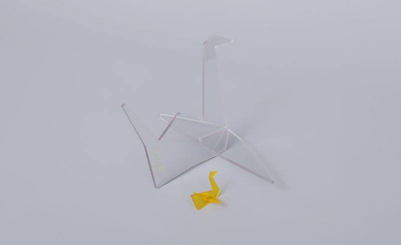 Transparent fabricated sheet components suitable for display prototyping