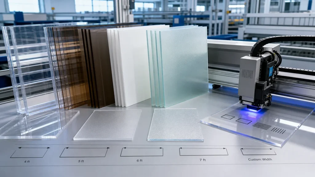 Polycarbonate sheet specification and UV printing options for OEM and private-label orders